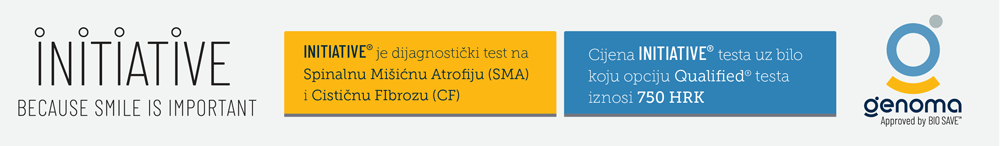 INITIATIVE® - Dijagnostički test na spinalnu mišićnu atrofiju (SMA) i cističnu fibrozu (CF).  Cijena uz bilo koju opciju Qualified testa - 750 kn / 99,54 €.